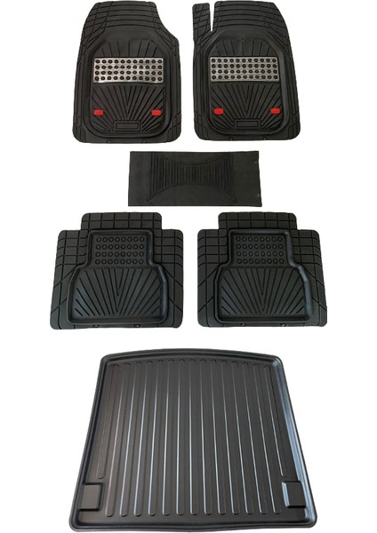 Nissan Qashqai (2014-2021) Janvier Karbon Havuzlu Paspas + Elmas Kesim Alt Bagaj Havuzu