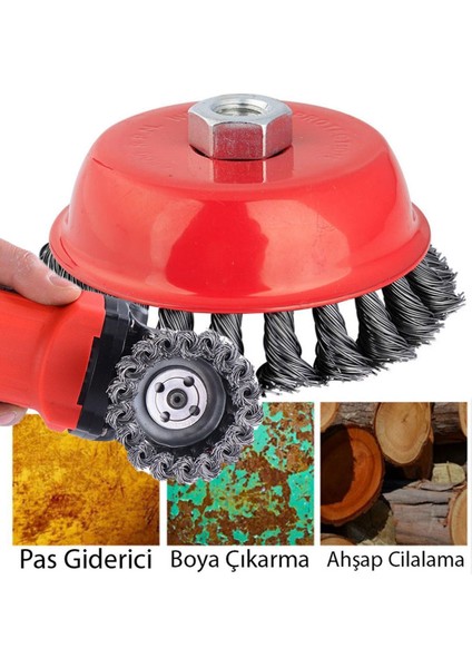 Çanak Fırça Burgulu 75 mm