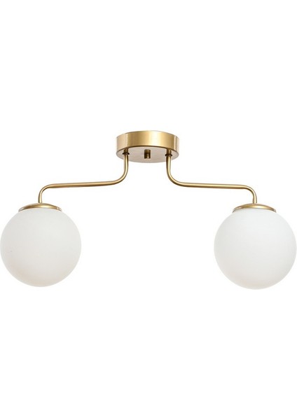 Glop 2'li Kahverengi-Beyaz Camlı Avize fiyatları