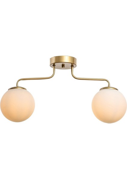 Glop 2'li Kahverengi-Beyaz Camlı Avize modelleri