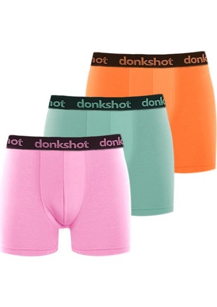 Likralı Compact Classic Boxer 3 Lü 1101V3 (Lila-Mint-Orange)