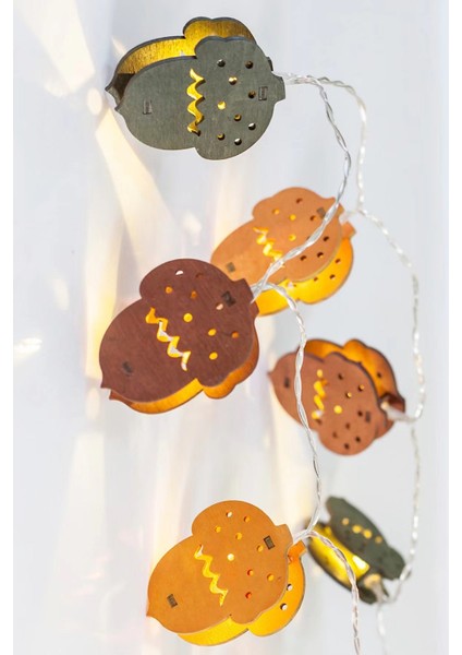 Meşe Palamutu LED Işık Ahşap