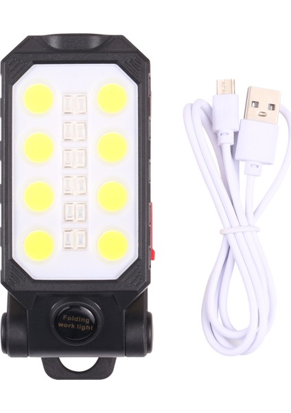 W598A 4 Modlar LED Çalışma Lambası Acil Işık-Siyah