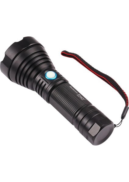 Alüminyum Alaşım El Feneri USB Şarj Edilebilir-Siyah