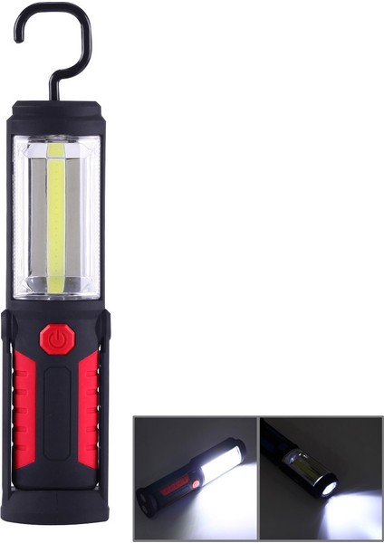 PR5W-1 5 W Cob + 1W F8 IP43 Su Geçirmez Beyaz Işık LED Torch Iş Işığı-Kırmızı