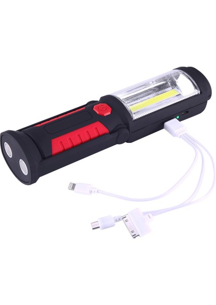 PR5W-1 5 W Cob + 1W F8 IP43 Su Geçirmez Beyaz Işık LED Torch Iş Işığı-Kırmızı