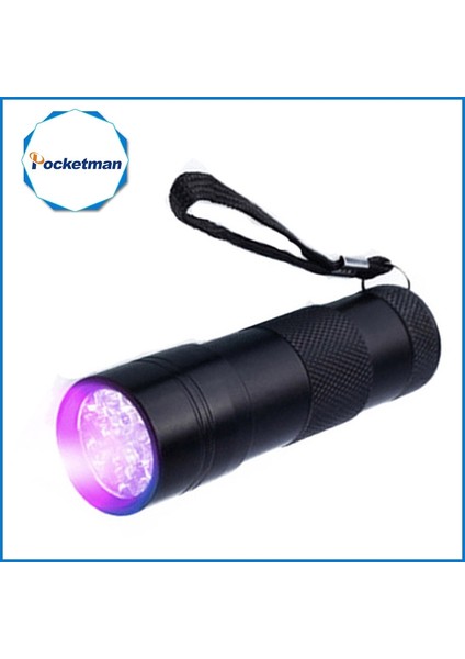 5 Adet 9 Leds 395NM Mini Uv El Feneri Güvenlik Işık-Siyah(Yurt Dışından)