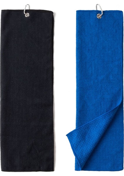 Golf, Waffle Havlu, Koşu, Spor, Yoga, Kulüpler, Karabina Tokalı Temizlik Havluları, Klipsler Için Mikrofiber Havlu 2 Adet (Yurt Dışından)