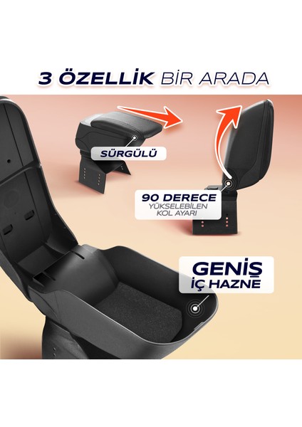 Universal Sürgülü Oto Kol Dayama - Kolçak modelleri