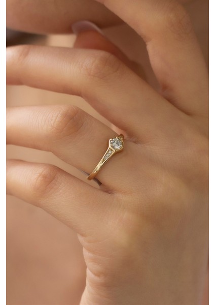 Altın Tek Taş Yüzük