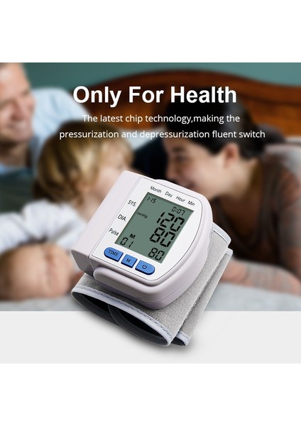 Otomatik Dijital Bilek Kan Basıncı Monitörü LCD Bp Tonometer Bp (Yurt Dışından) modelleri