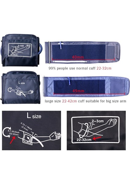 1 Adet 22-32 cm ve 22-48 cm Yetişkin Kol Tek Tüplü Kan (Yurt Dışından) fiyatları