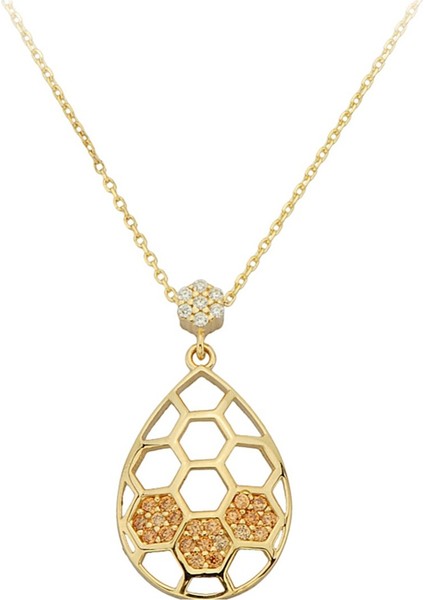 Altın Damla Petek Kolye