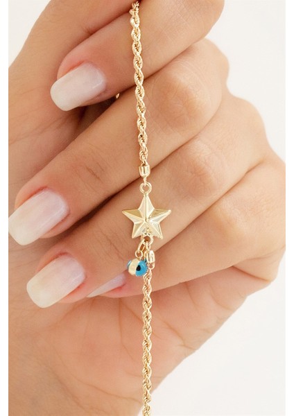 Altın Nazar Boncuklu Yıldız Bileklik fiyatları