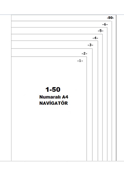 Navigatör Numaralı A4 1-50 80GR