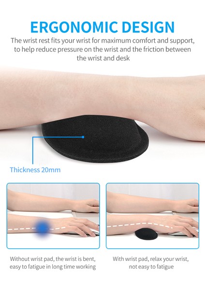 Bilek Desteği Yumuşak Köpük Mouse Pad (Yurt Dışından)