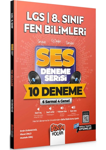 Benim Hocam Yayınları LGS 8. Sınıf 2022 Fen Bilimleri Ses Deneme Serisi 10 Deneme