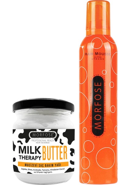 Milk Therapy Butter + Morfose 350 ml Ultra Strong Saç Köpüğü
