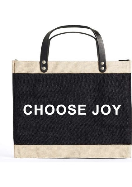 Choose Joy Günlük Tote Jüt Çanta