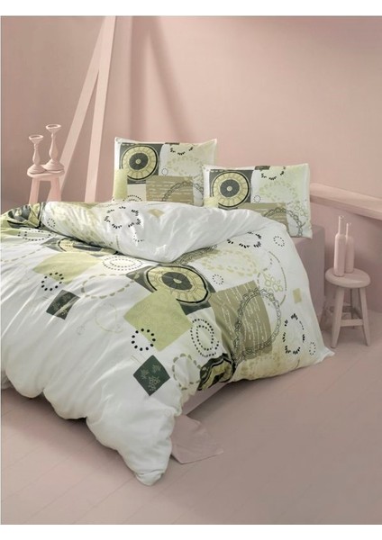 tek kişilik ranforce nevresim takımı (sıla yeşil)