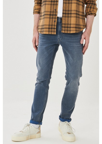 Luke Slim Tapered Fit Normal Bel Esnek Jean Kot Pantolon
