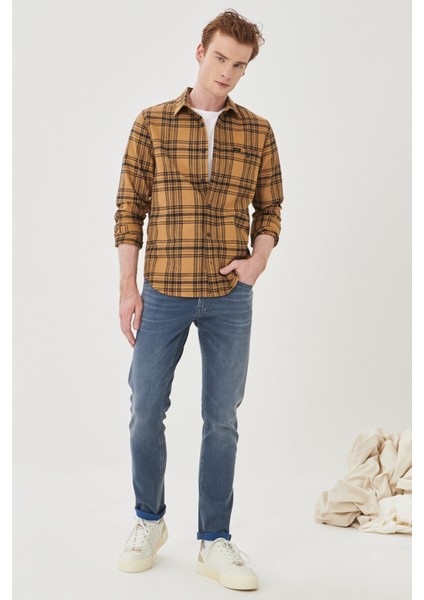 Luke Slim Tapered Fit Normal Bel Esnek Jean Kot Pantolon fiyatları