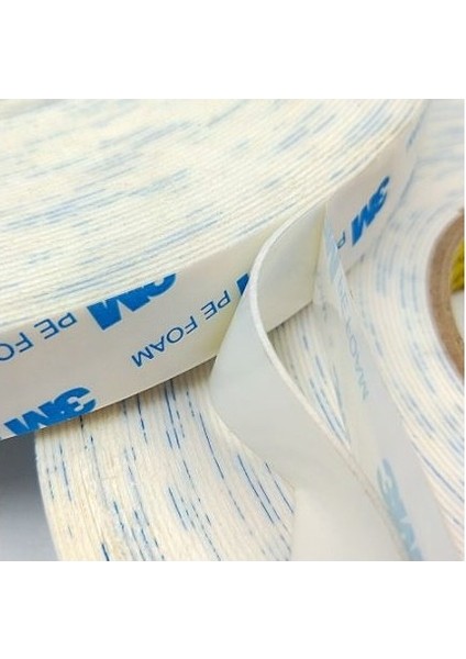 9R110W Çift Taraflı Beyaz Köpük Bant - 38 mm Genişlik - 2 Metre Uzunluk modelleri