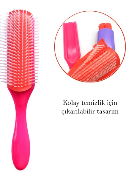 Styling Brush 9 Sıra Şekillendirme Kıvırcık Fırçası Kıvırcık Kız Metodu