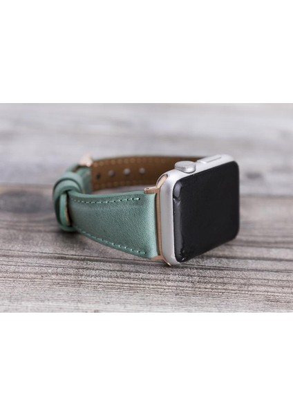 Apple Watch Uyumlu Deri Kordon 42-44MM Slim CZ12 Mint Yeşili fiyatları