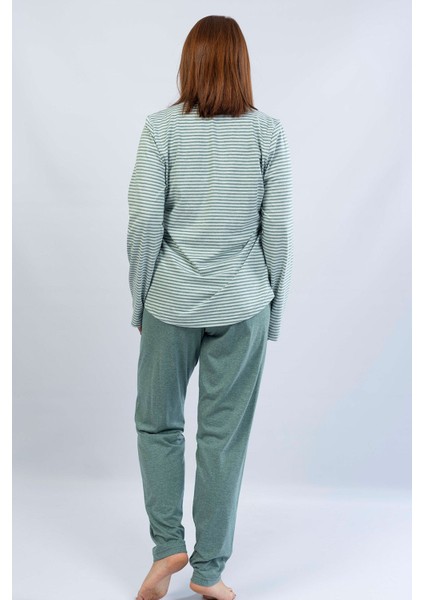 Büyük Beden Uzun Kol Pijama Takım