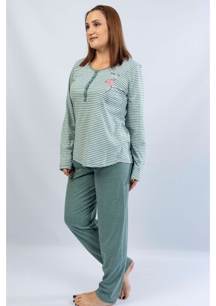 Büyük Beden Uzun Kol Pijama Takım modelleri