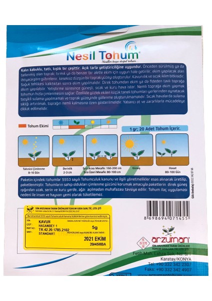 Kavun (Hasanbey) Atalık Tohum 3 Paket fiyatları