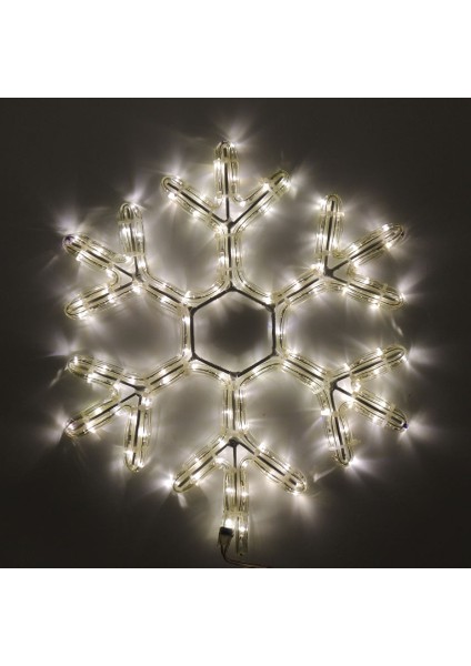 LED Işıklı Kar Tanesi Yılbaşı Süsü 220V Gün Işığı 35 cm