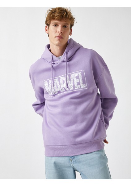 Marvel Kapşonlu Sweatshirt Lisanslı Baskılı