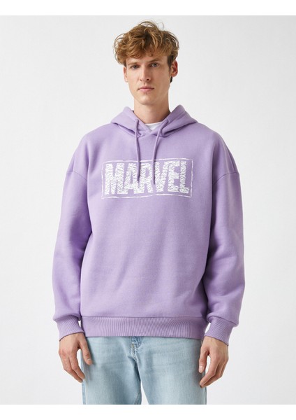 Marvel Kapşonlu Sweatshirt Lisanslı Baskılı