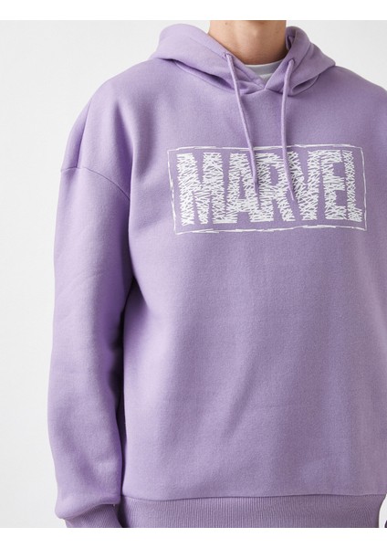 Marvel Kapşonlu Sweatshirt Lisanslı Baskılı