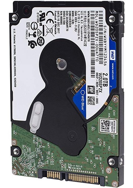 2TB 2.5" Blue Sata 128MB 6GB WD20SPZX 5400RPM Notebook Harddisk fiyatları