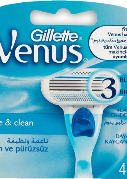 Klasik Kadın Yedek Tıraş Bıçağı 4'lü Paket