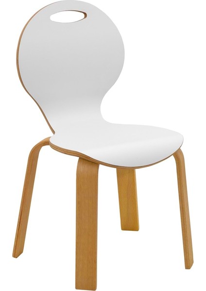 Pearl Beyaz Laminant Kaplama Ahşap Çocuk Sandalyesi (2-7 Yaş)