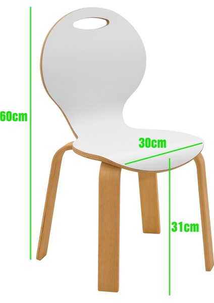 Pearl Beyaz Laminant Kaplama Ahşap Çocuk Sandalyesi (2-7 Yaş) modelleri