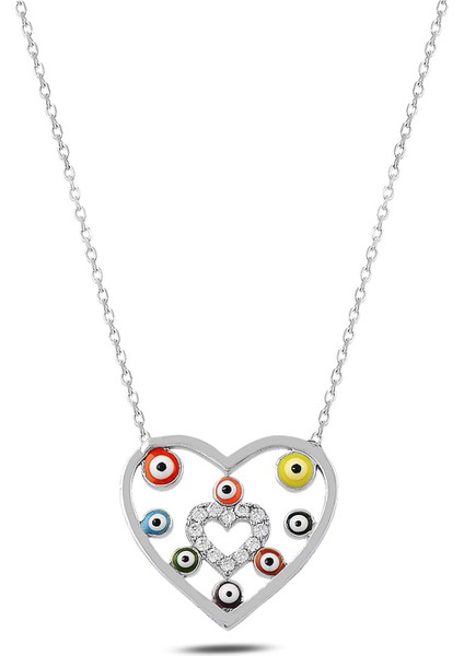 Nazar Mineli Kalp Kolye fiyatları