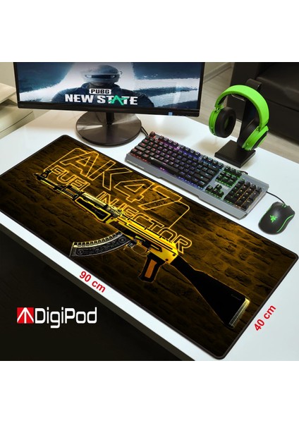 Gaming Mousepad Oyuncu Mouse Pad 90X40 Xxl Büyük Oyuncu Mousepad Kaymaz Taban 4mm
