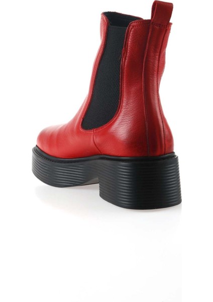 Kırmızı Flotter Deri Kadın Topuklu Bot fırsatları