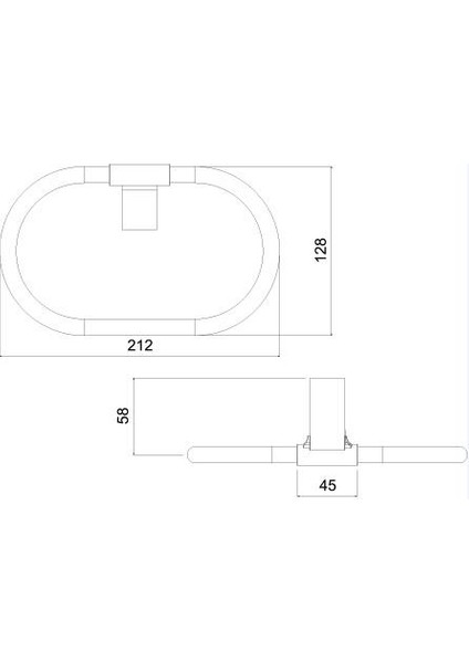 Banyo Premium Yuvarlak Havluluk Siyah Renkli 71008-3