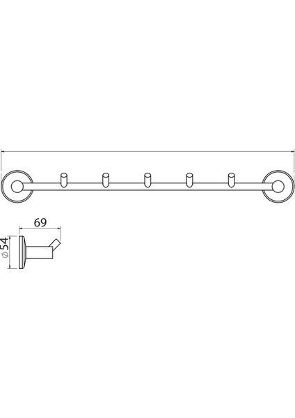 Banyo Bianca Uzun Havluluk 5 Topuzlu 50CM 140102017 E.c.a fiyatları