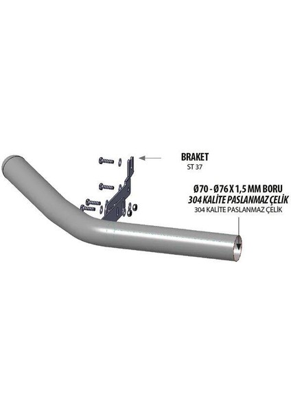 Isuzu D-Max Texas Ön Alt Koruma Çap:76 Siyah 2020 ve Sonrası fiyatları