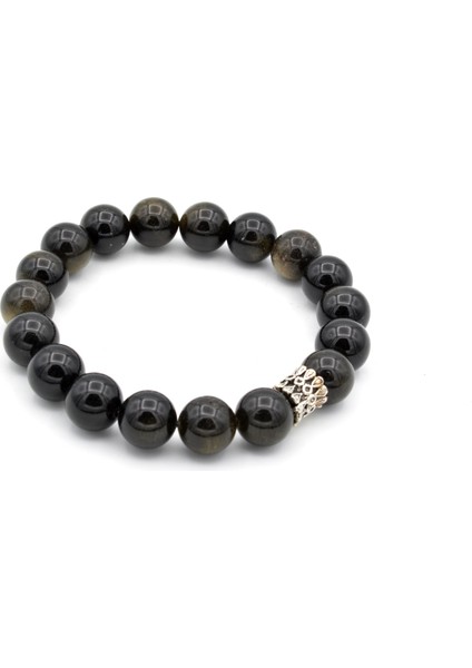 Hakiki Doğal Rainbow Obsidyen Bileklik 1.kalite 002 Iri Boy fiyatları