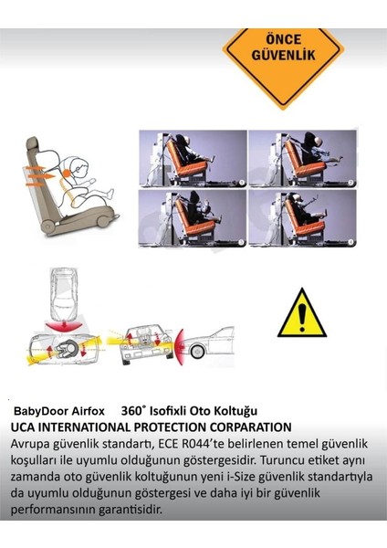 Airlife 0-36 Kg 360 ° Dönebilen Isofix'li Oto Koltuğu Siyah