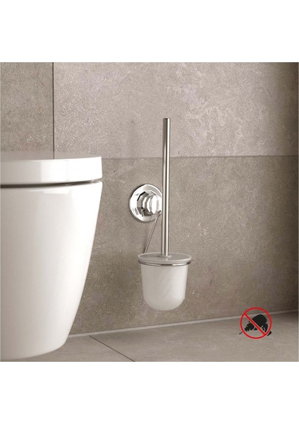 Vakumlu Paslanmaz Tuvalet Fırçası Krom DM095