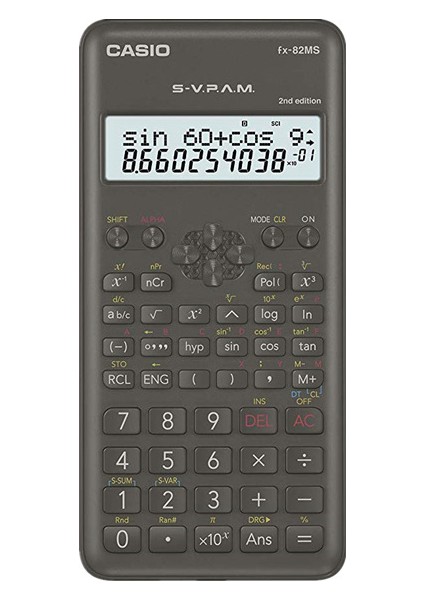 Istatistiksel Inceleme Için Casio FX-82MS Hesap Makinesi (Yurt Dışından)